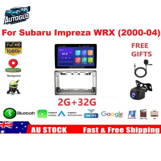 Autoglo Australia 9" (2G+32G) GPS BT WiFi CARPLAY ANDROID Stereo For SUBARU IMPREZA WRX (2000-05)