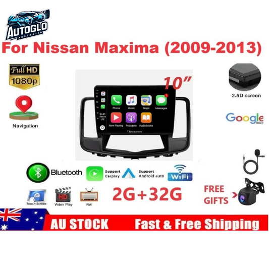 Autoglo Australia 10" Android 13 Carplay BT GPS Stereo for Nissan Maxima J32 2GB+32G (2009-13)