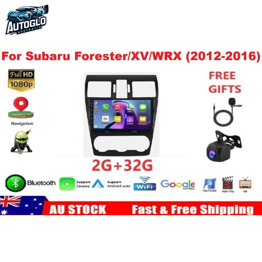 Autoglo Australia 9" (2G+32G) GPS BT WiFi CARPLAY Stereo For SUBARU FORESTER XV WRX (2013-20)