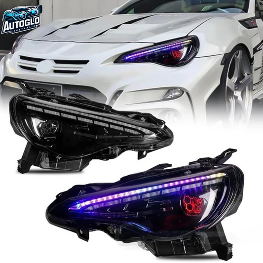 Autoglo Australia LED RGB Cellular Headlights For Subaru BRZ 2012-2021 Toyota 86