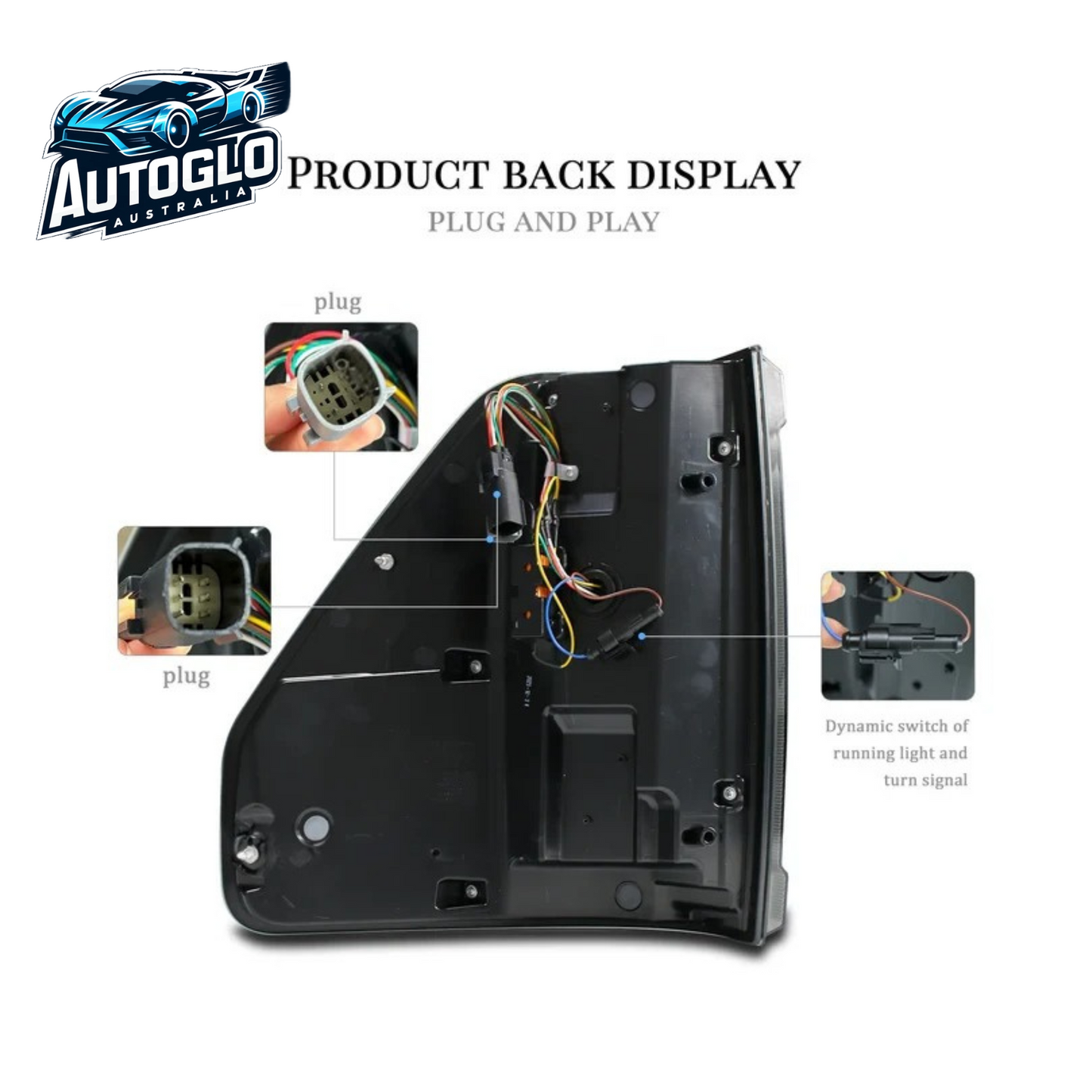 Autoglo Australia LED Tail Lights for Ford F150 F-150 2021 2022 2023 Rear Lamp