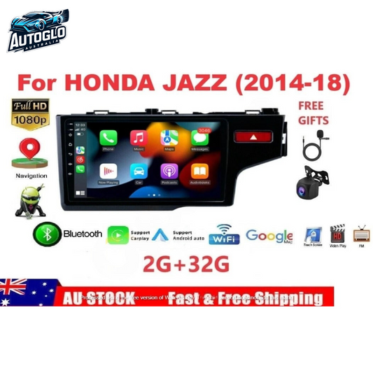 Autoglo Australia 9" (2GB+32G) Android Carplay BT GPS WiFi Stereo for HONDA JAZZ (2014-18)