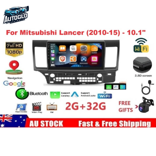 Autoglo Australia 10.1" Android 13 Carplay Stereo for MITSUBISHI LANCER GPS BT 2GB+32GB (2007-15)