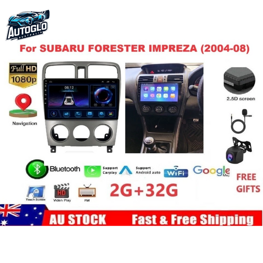 Autoglo Australia 9" (2G+32G) GPS BT WiFi CARPLAY ANDROID Stereo SUBARU FORESTER IMPREZA (2004-08)