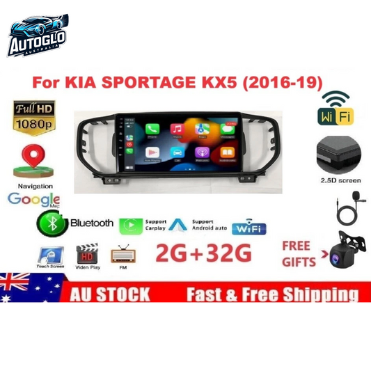 Autoglo Australia 9" (2G+32G) GPS BT WiFi Carplay Android 13 Stereo For KIA SPORTAGE F1 (2016-19)