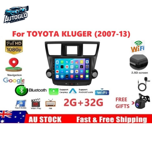 Autoglo Australia 10.1" Android Stereo Carplay for TOYOTA KLUGER BT GPS NAVI 2GB+32GB (2009-14)