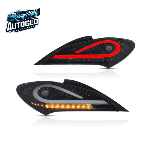 VLAND LED Smoked Taillights For 2010-2016 Hyundai Genesis Coupe w/Sequential
