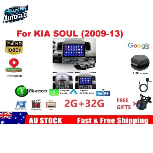 Autoglo Australia 9" (2GB+32G) Android Carplay BT GPS Stereo for KIA SOUL (2009-13)