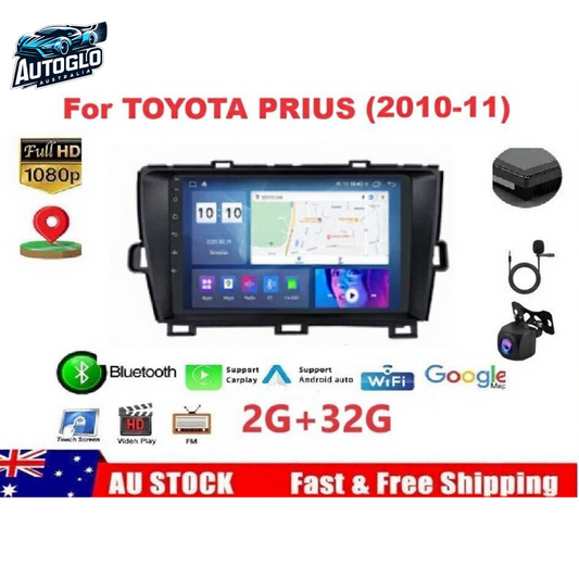 Autoglo Australia 9" Android Carplay BT GPS Stereo for TOYOTA PRIUS 2GB+32G (2010-11)