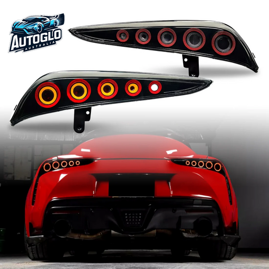 Autoglo Australia LED Tail Lights for Toyota Supra A91GR 2018-2023 DRL Start up Animation