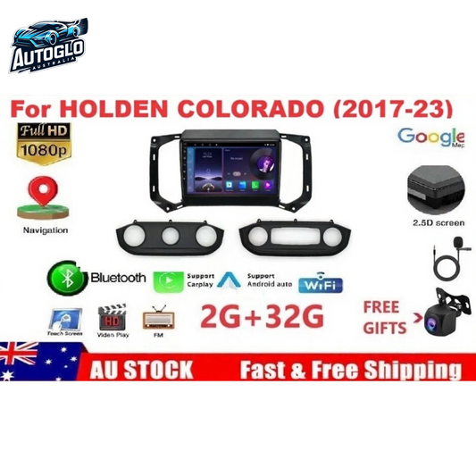 Autoglo Australia 9" Carplay Android BT GPS WiFi HD Stereo for HOLDEN COLORADO (2017-23)