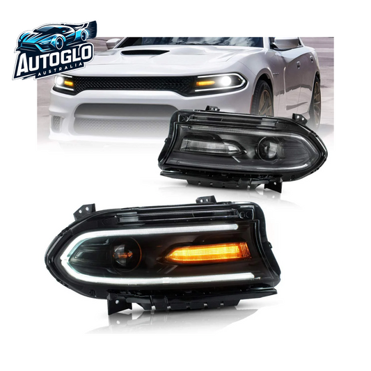 VLAND Dual Beam Projector Headlights For Dodge Charger 2015-2020
