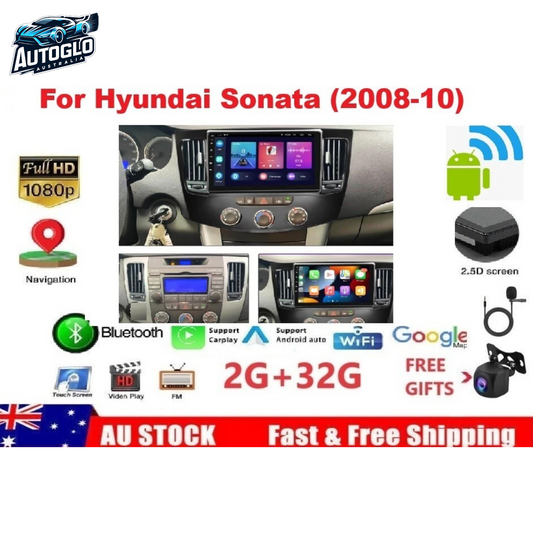 Autoglo Australia 9" (2GB+32G) Android Carplay BT GPS Stereo for HYUNDAI SONATA MAN AC (2008-10)