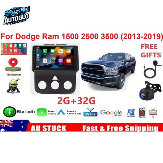 Autoglo Australia 9" (2G+32G) GPS BT WiFi CARPLAY ANDROID 13 Stereo Dodge RAM 1500-5500 (13-19)