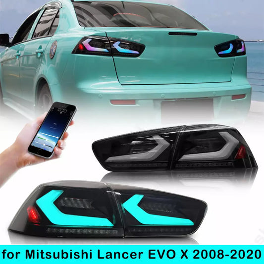 Autoglo Australia LED RGB Tail Lights for Mitsubishi Lancer 08-17 sedan Start Up Animation Rear Lights V2