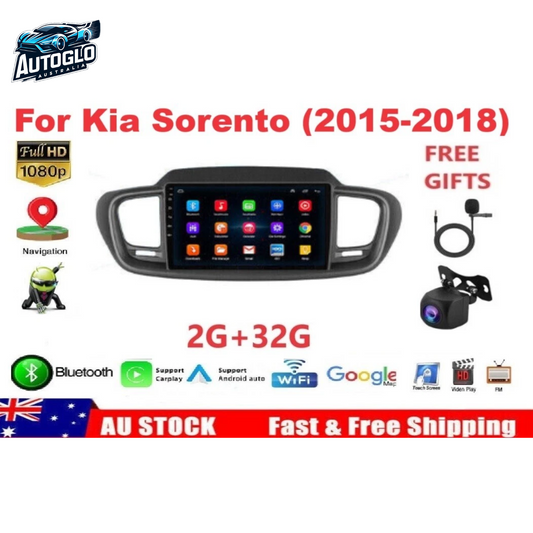 Autoglo Australia 10" (2G+32G) GPS BT WiFi CARPLAY ANDROID Stereo For Kia Sorento (2015-18)