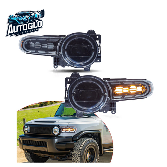 VLAND LED Dual Beam Headlights For Toyota FJ Cruiser 2007-2023 with Dynamic Animation Lighting