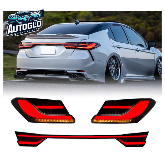 Autoglo Australia Smoke Taillights Fit/For Toyota Camry 2018-2021 With black strip