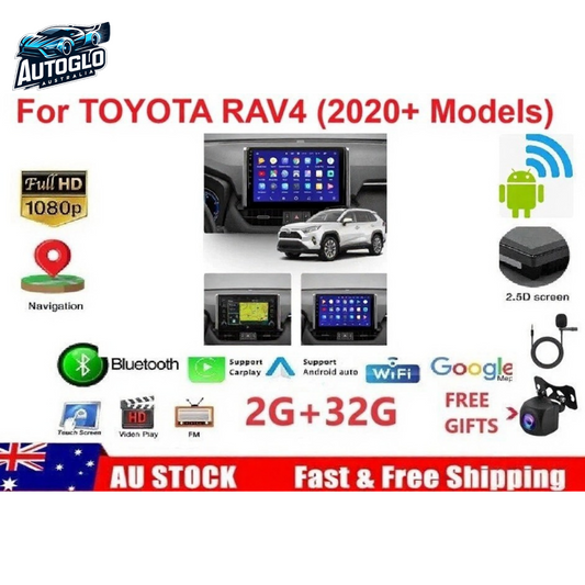 Autoglo Australia 10.1" (2GB+32GB) Carplay Android BT GPS NAVI Stereo for TOYOTA RAV4 (2020+)