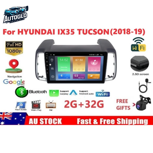 Autoglo Australia 10.1" Carplay Android 2GB+32GB BT GPS Stereo for HYUNDAI IX35 TUCSON (2018-19)