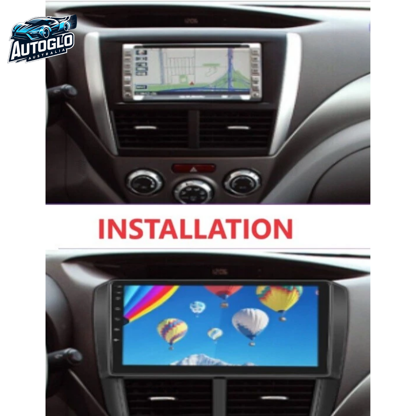 Autoglo Australia 9" (2G+32G) CARPLAY ANDROID GPS BT WiFi Stereo For SUBARU FORESTER (2007-12)