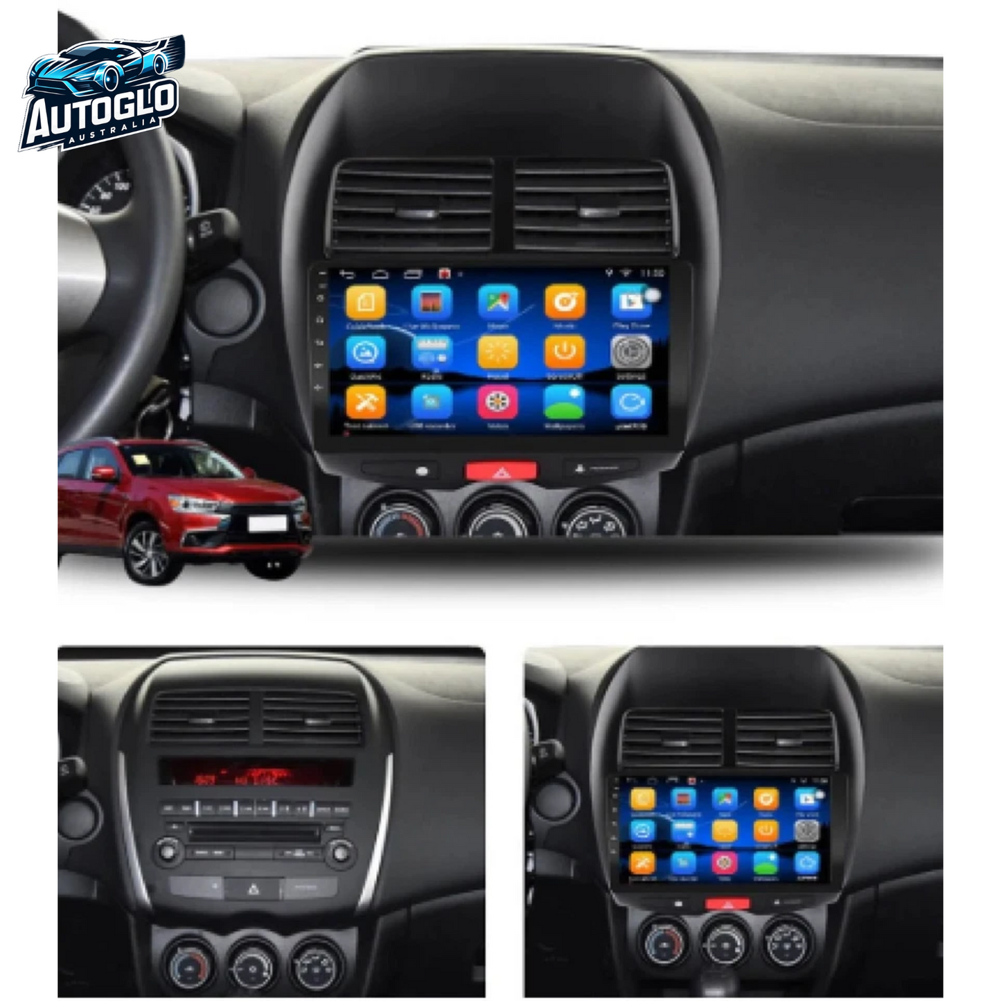 Autoglo Australia 10.1" Android 13 Carplay GPS Navi WIFI BT Stereo For Mitsubishi ASX Amp 2010-16