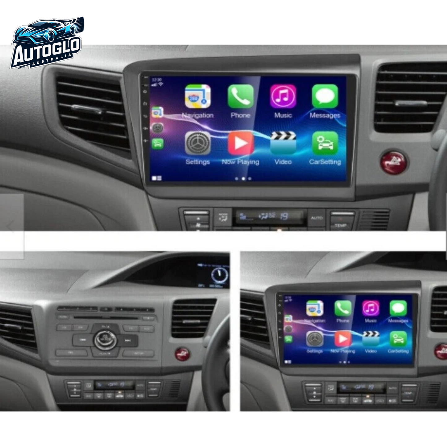 Autoglo Australia 9" (2G+32G) GPS BT WiFi Carplay Android for HONDA CIVIC (2012-15)