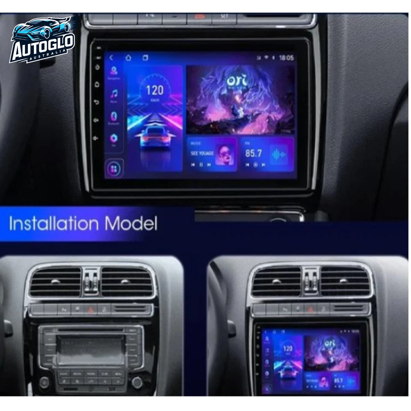 Autoglo Australia 9" (2G+32G) GPS BT WiFi CARPLAY Stereo For VW Volkswagen POLO (2012+)