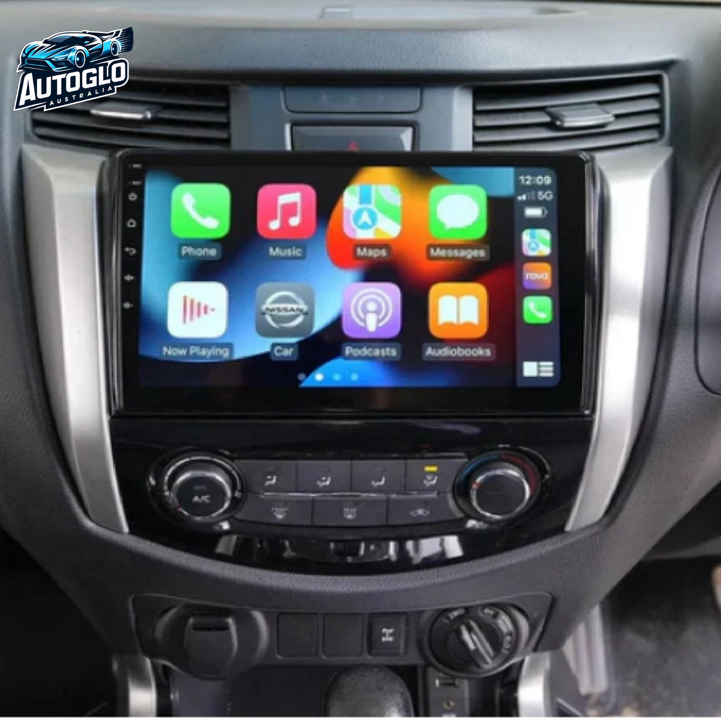 Autoglo Australia 9" (2GB+32G) Android Carplay BT GPS Stereo for NISSAN NAVARA NP300 (2015-22)