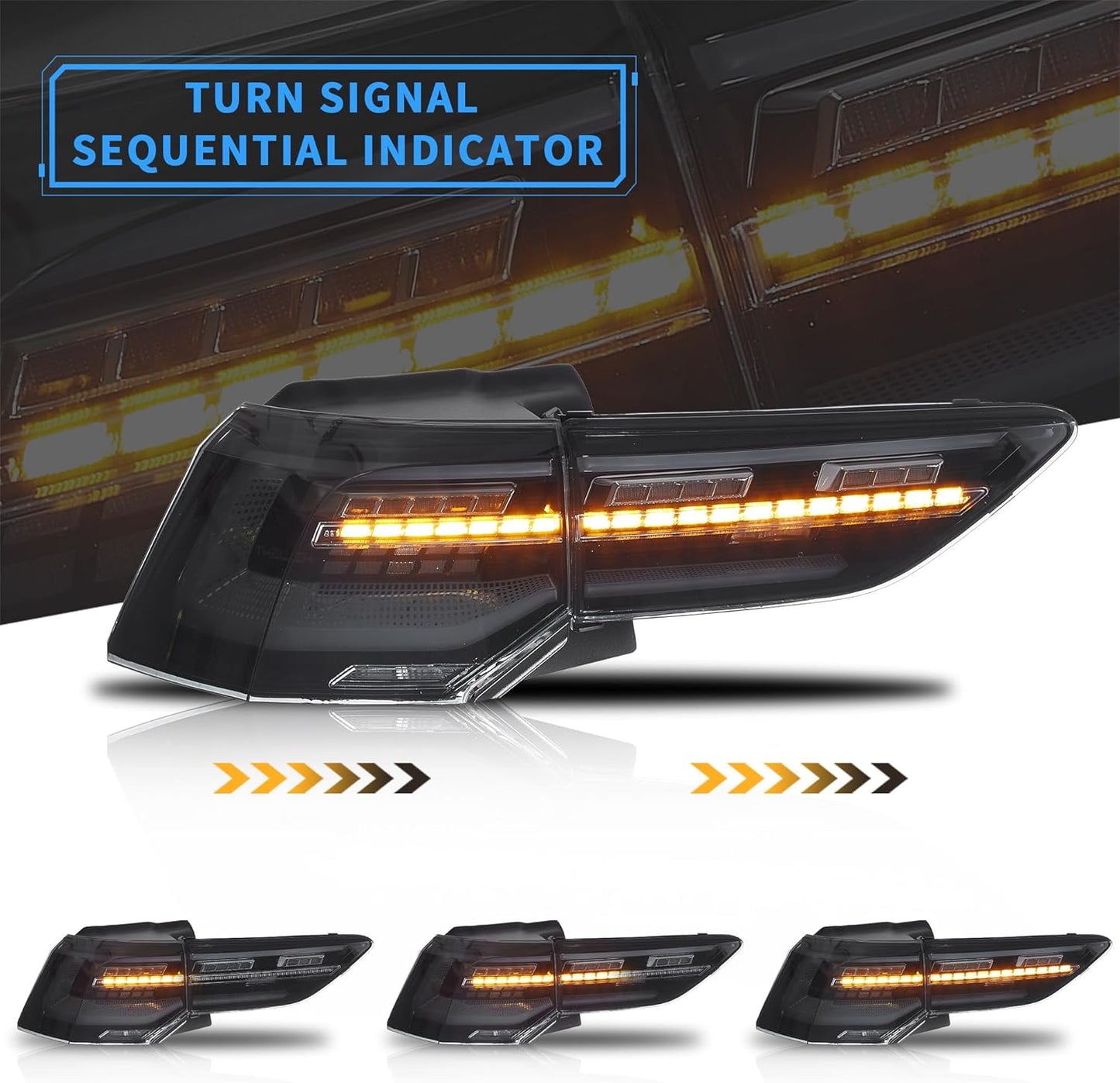 MK8R Style Sequential LED Smoked Tail Lights for 2021-2024 Volkswagen Golf MK8 | Autoglo Australia