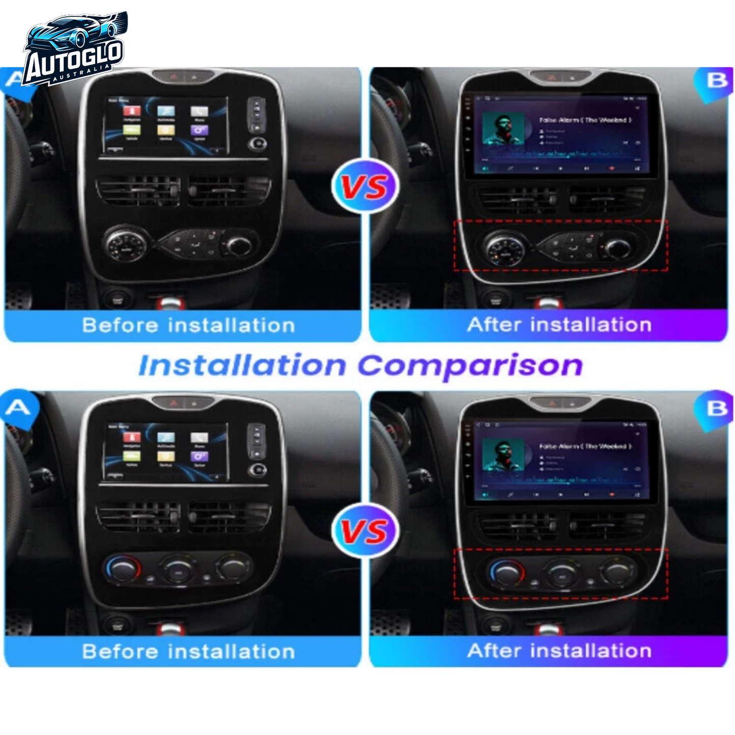 Autoglo Australia 10" (2G+32G) GPS BT WiFi CARPLAY Stereo For RENAULT CLIO 4 (2012-16)