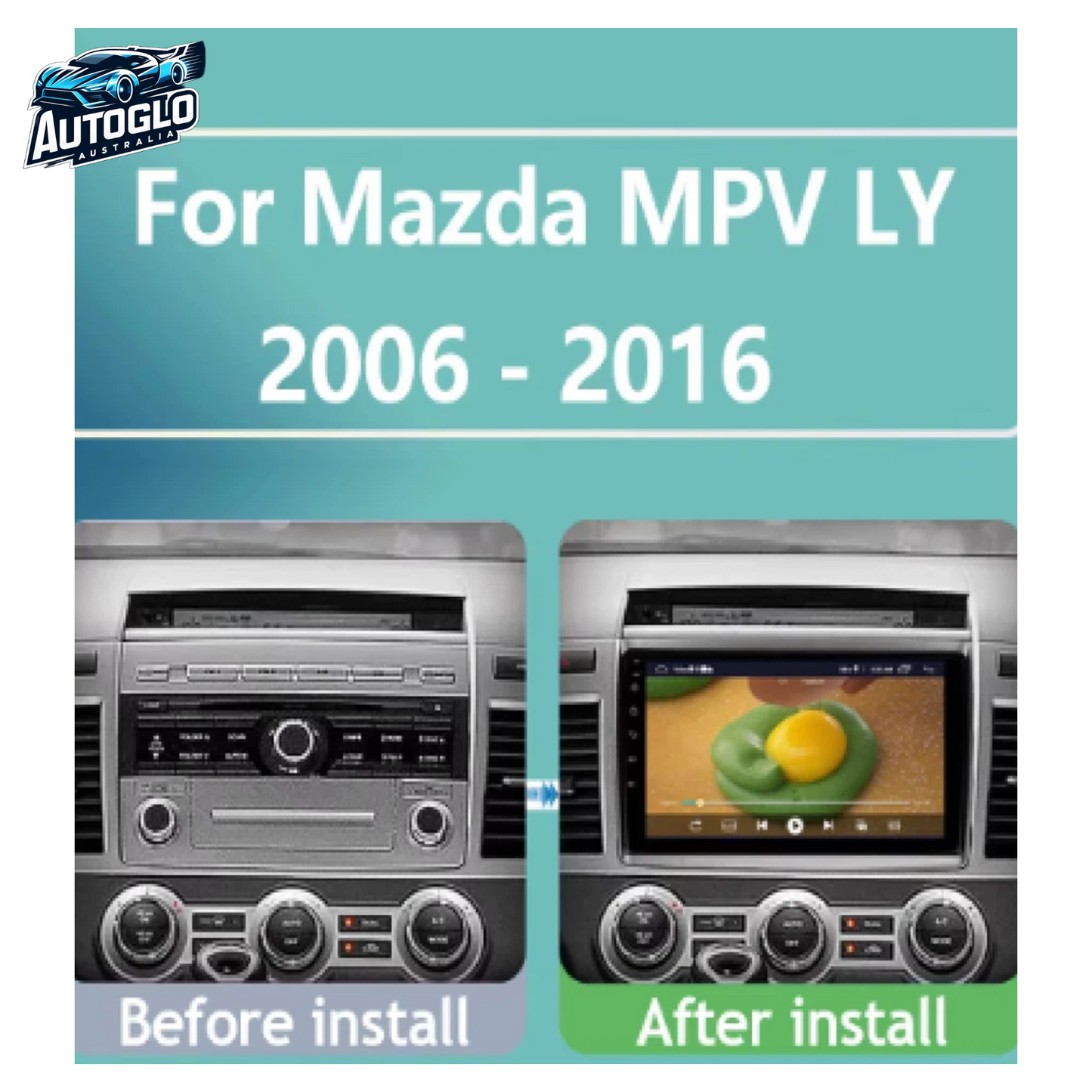 Autoglo Australia 9" (2G+32G) GPS BT WiFi CARPLAY ANDROID Stereo For MAZDA MPV LY (2006-16)