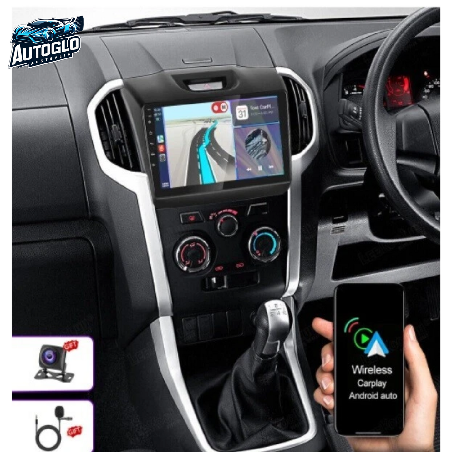 Autoglo Australia For 9" (2G+32G) CARPLAY Stereo For Isuzu D-Max 2012-20/Holden Colorado 2 (2012-16)