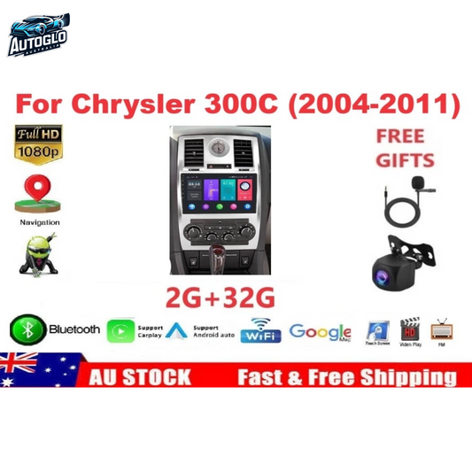 Autoglo Australia 9" (2GB+32G) Android 13 Carplay BT GPS Stereo for Chrysler 300C (2004-11)