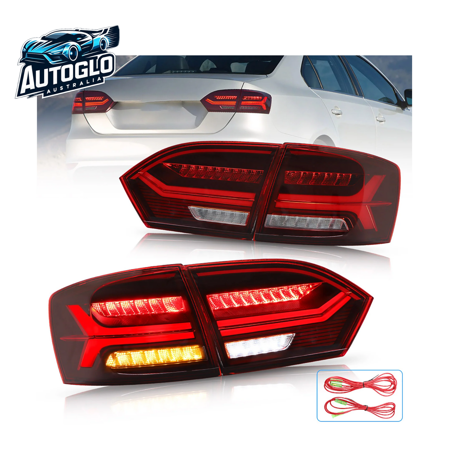 VLAND for Volkswagen Jetta Sagitar LED Sequential Tail Lights 2011-2014