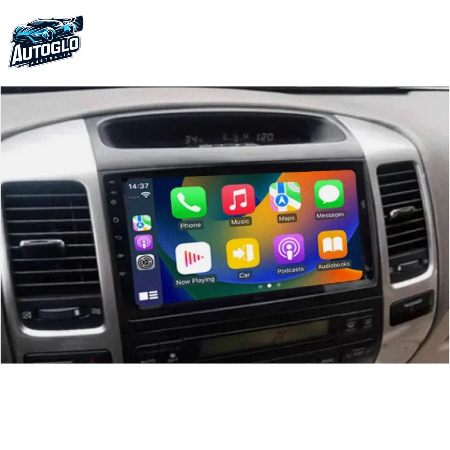 Autoglo Australia 9" (2G+32G) GPS BT WiFi 2DIN CARPLAY ANDROID For TOYOTA PRADO LC120 (2002-10)