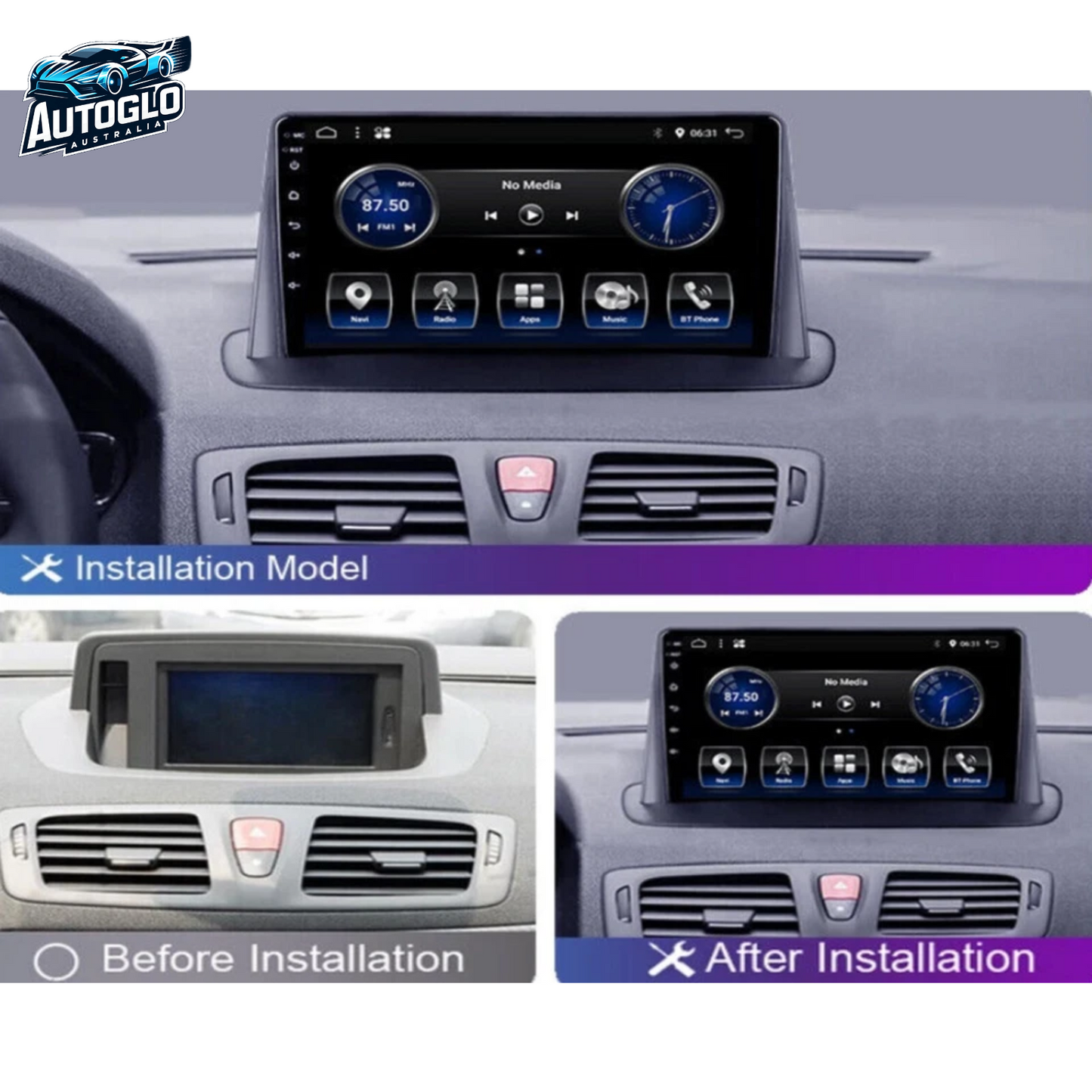 Autoglo Australia 9" Android Carplay BT GPS Stereo for RENAULT MEGANE 3 2GB+32G (2009-14)