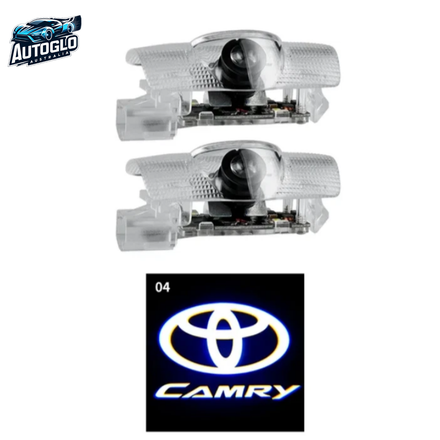 Autoglo Australia For Toyota CAMRY WHITE (2010-2021) car led Door Welcome Projector Lights