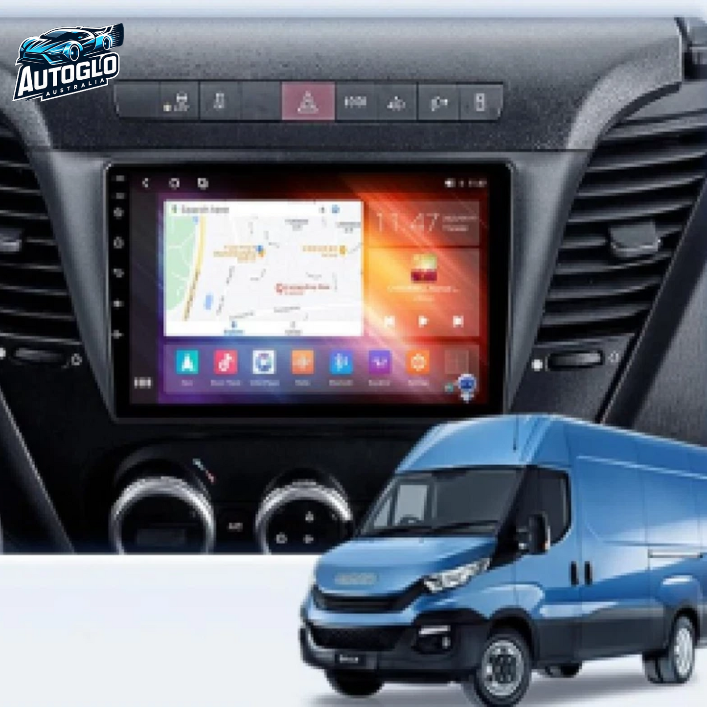 Autoglo Australia 9" (2GB+32G) Android Carplay BT GPS Stereo for IVECO DAILY (2014-21)