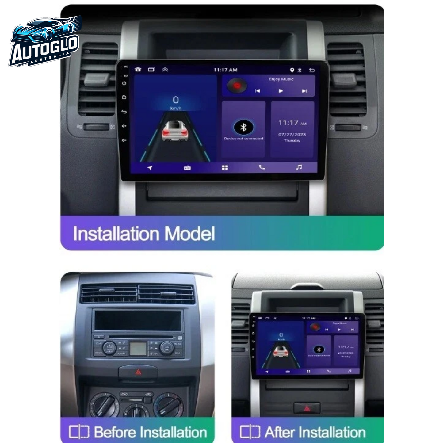 Autoglo Australia 1 DIN 9" Car Stereo Radio Wireless Carplay Android 13.0 Bluetooth Head Unit GPS