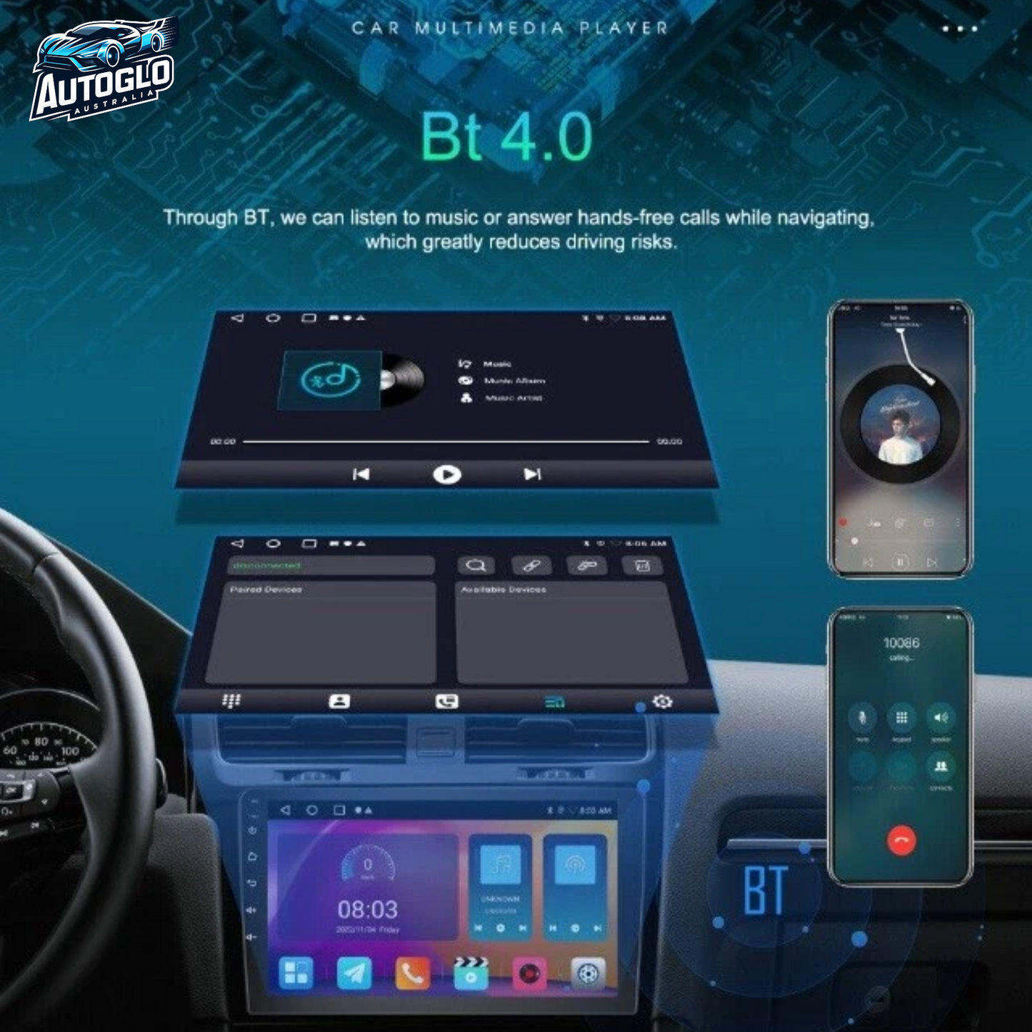 Autoglo Australia 9" (2GB+32G) Android Carplay BT GPS Stereo for HOLDEN CRUZE (2009-14)