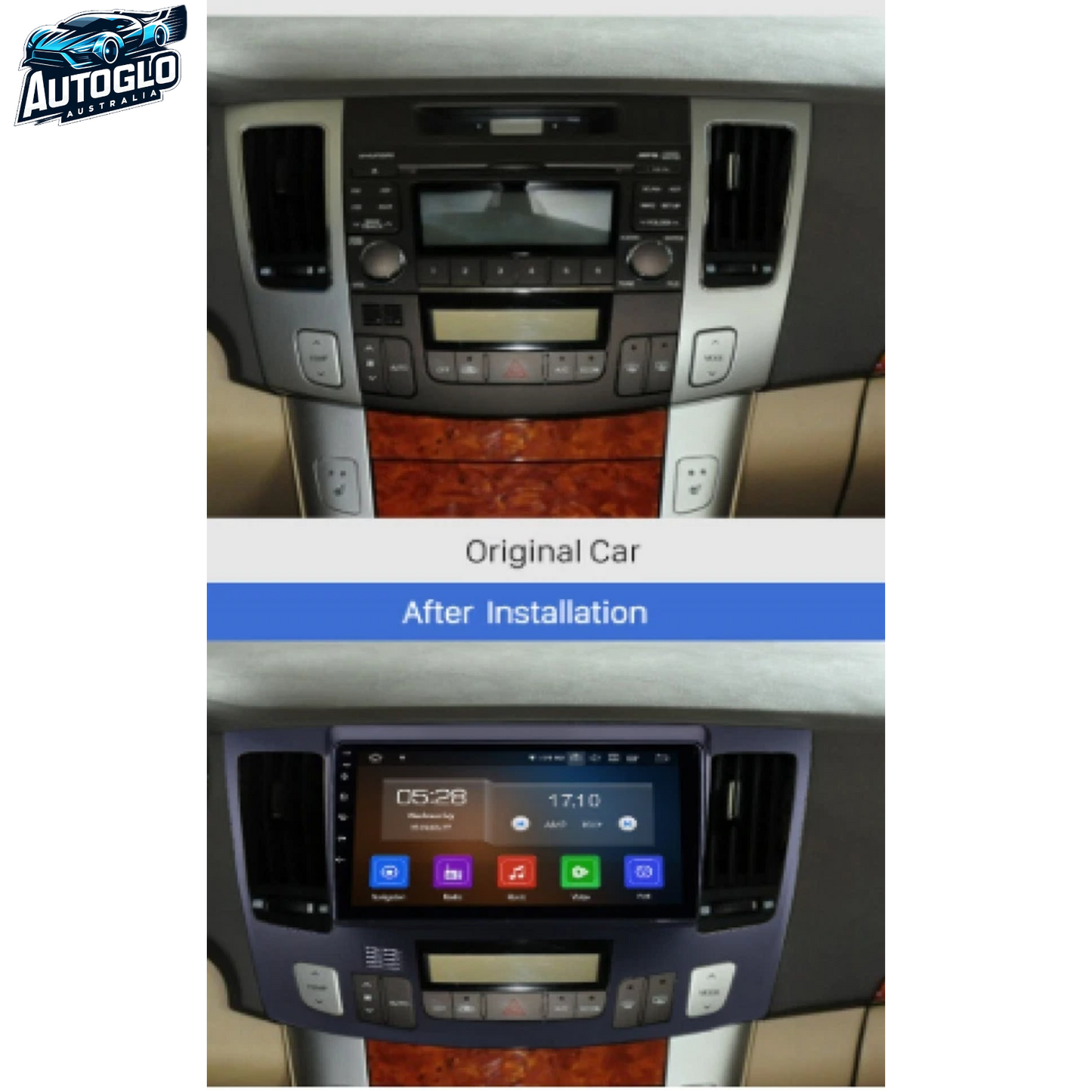 Autoglo Australia 9" (2GB+32G) Android Carplay BT GPS Stereo for HYUNDAI SONATA AUTO AC (2008-10)