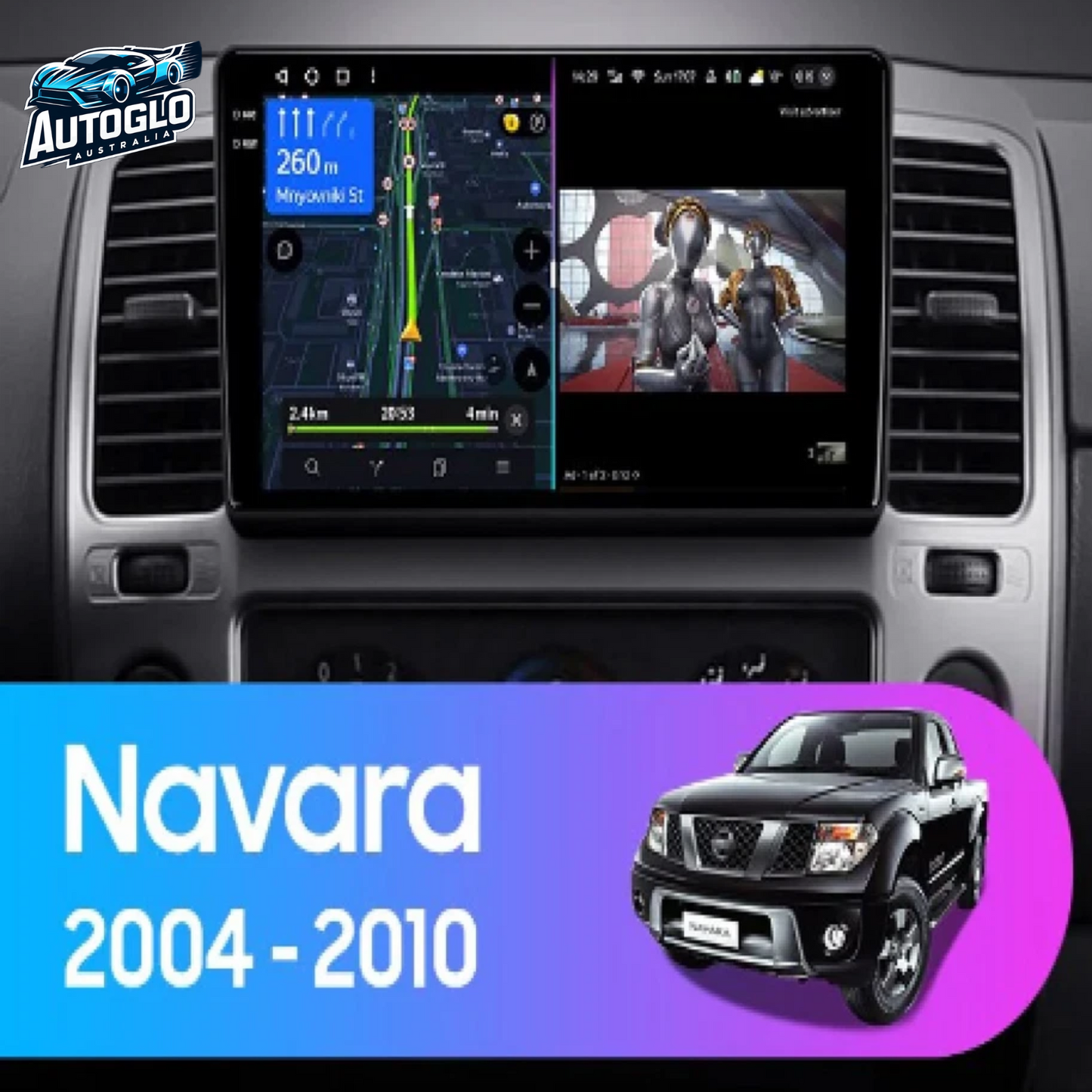 Autoglo Australia 9" Carplay Stereo for Nissan Pathfinder R51 (2004-2012) NAVARA D40 (2006-2012)