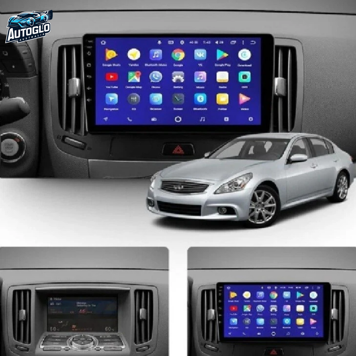 Autoglo Australia 9" (2G+32G) CARPLAY ANDROID Stereo for INFINITY G25 35 37 SKYLINE GT370 (06-13)