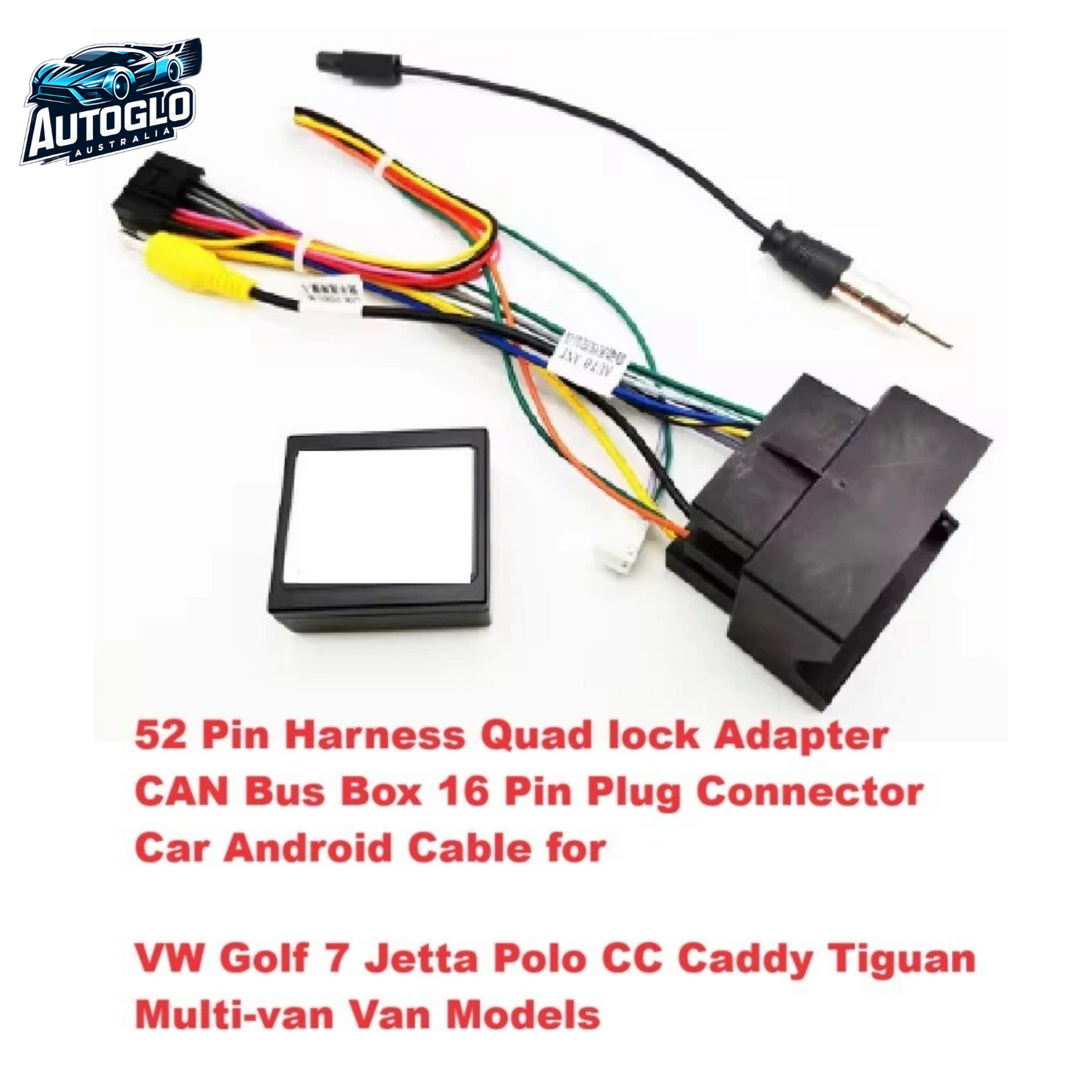 Autoglo Australia For VW Golf Jetta Caddy Tiguan Multivan Stereo Radio Power Harness ISO Adapter