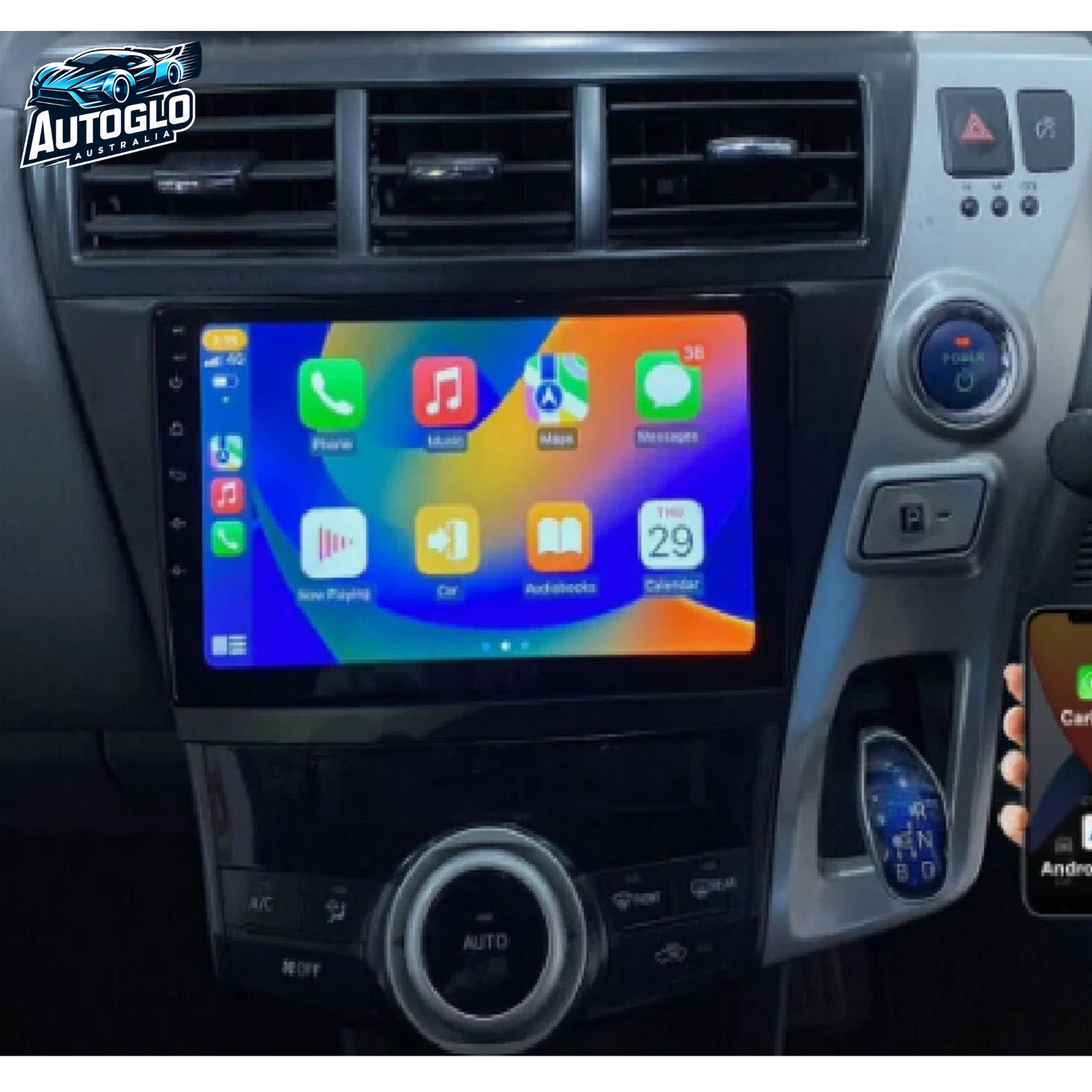 Autoglo Australia 9" Android Carplay BT GPS Stereo for TOYOTA PRIUS 2GB+32G (2015-19)