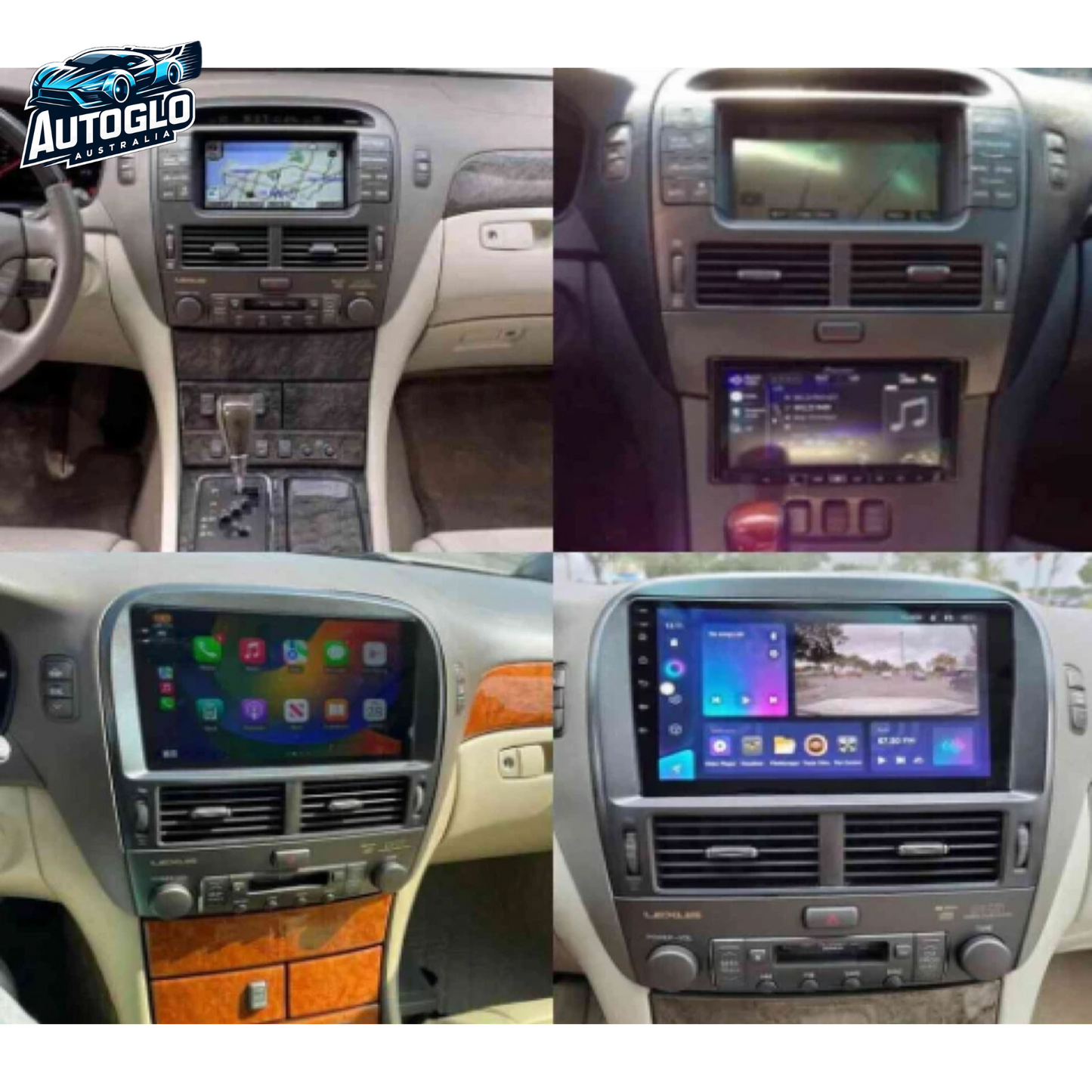Autoglo Australia 9" Android 13 Carplay Stereo BT GPS for Lexus GS300 GS400 GS430 (1998-2005)