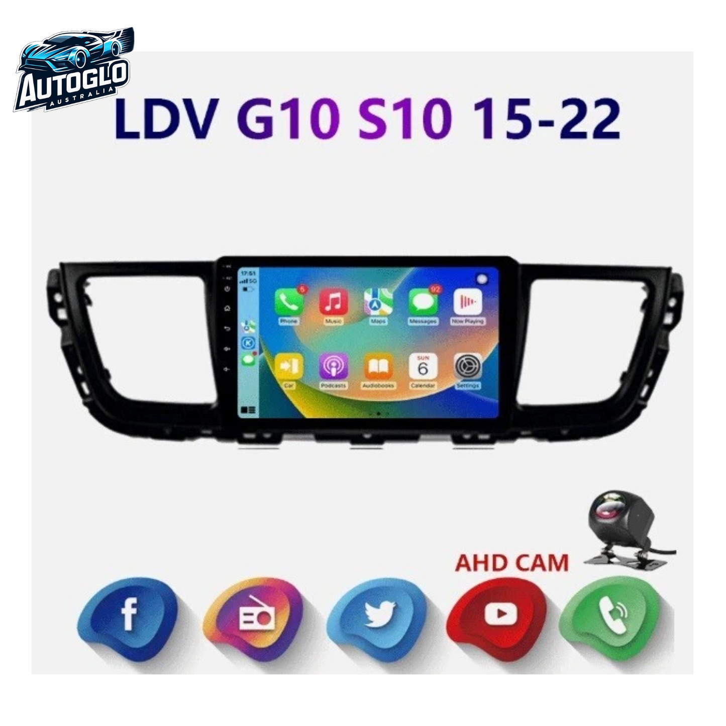 Autoglo Australia 9" Android 13.0 Carplay BT GPS Stereo for LDV G10 2GB+32G (2015-22)
