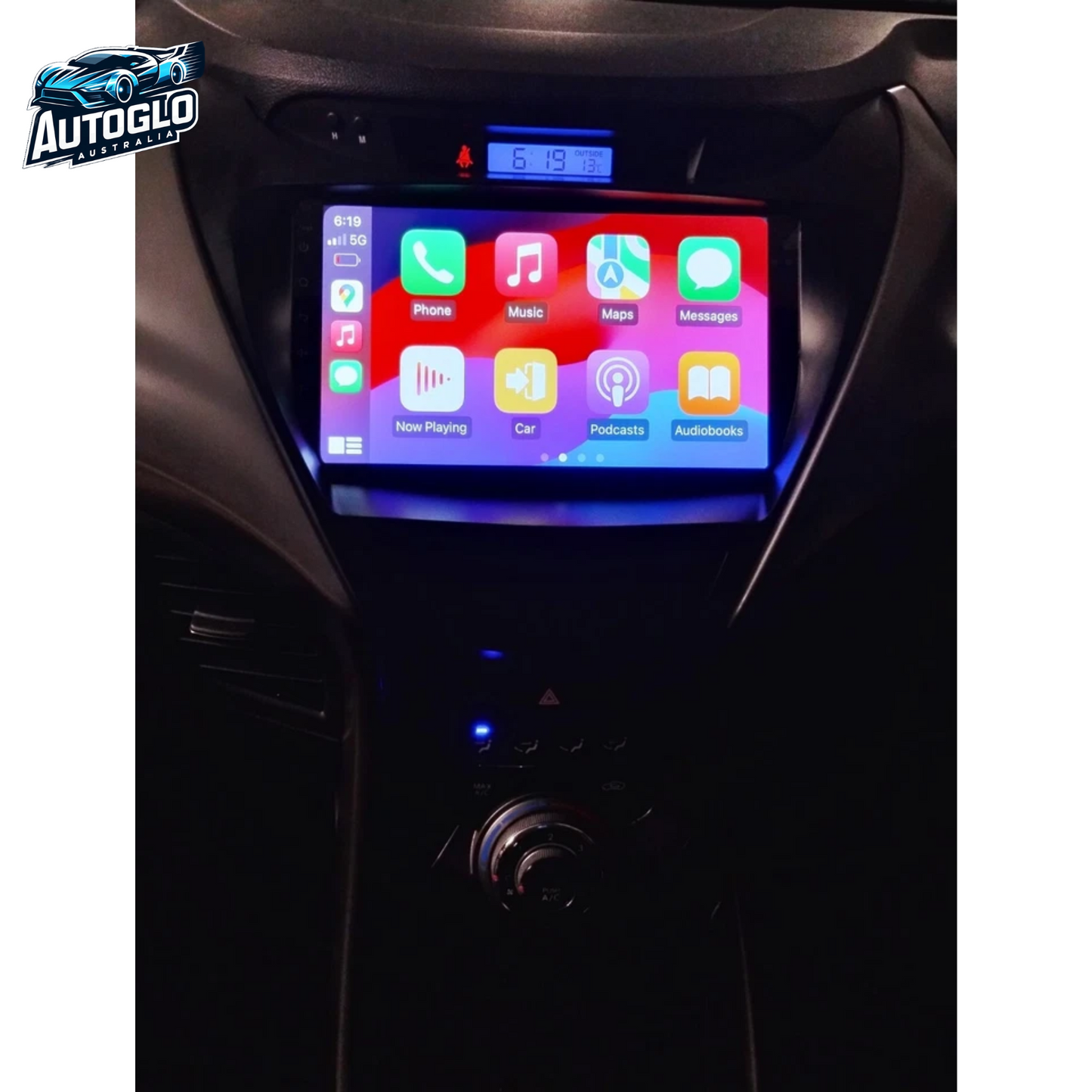 Autoglo Australia 9" CarPlay Android For HYUNDAI ELANTRA (2012-14) GPS BT WiFi 2GB+32GB