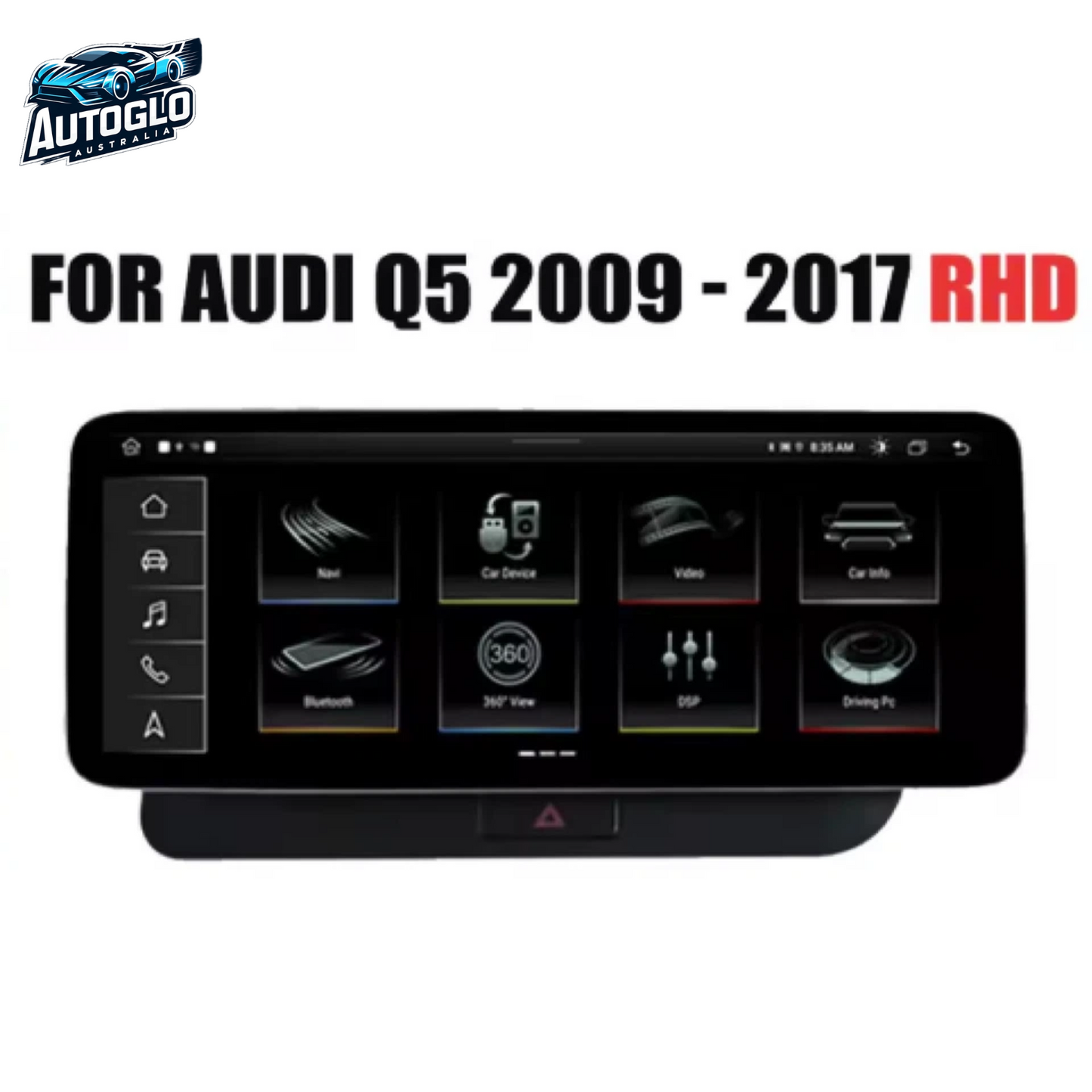 Autoglo Australia 12.3" XL FHD Carplay Android BT GPS 4G Stereo (Low) for AUDI Q5 (4+32G)
